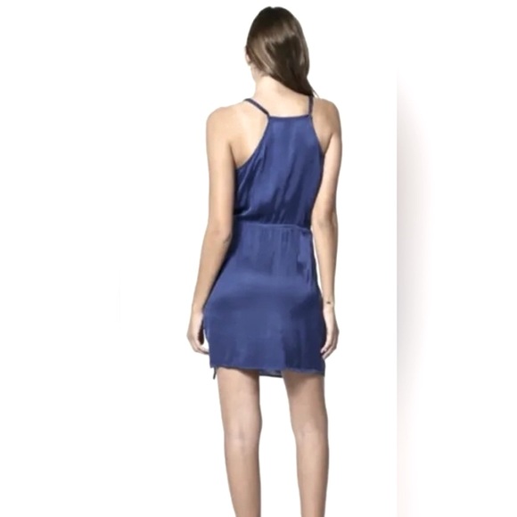 Young Fabulous & Broke Sleeveless Jameson Mini Dress w Button Loop Detail Blue - Picture 8 of 9